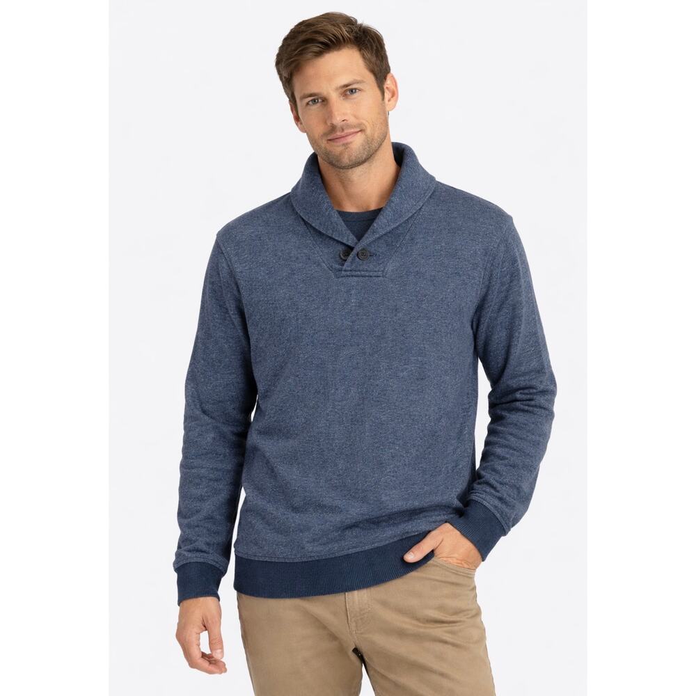 Banana Republic Navy Men's Shawl Collar Pullover Sweater Size M Preppy Office